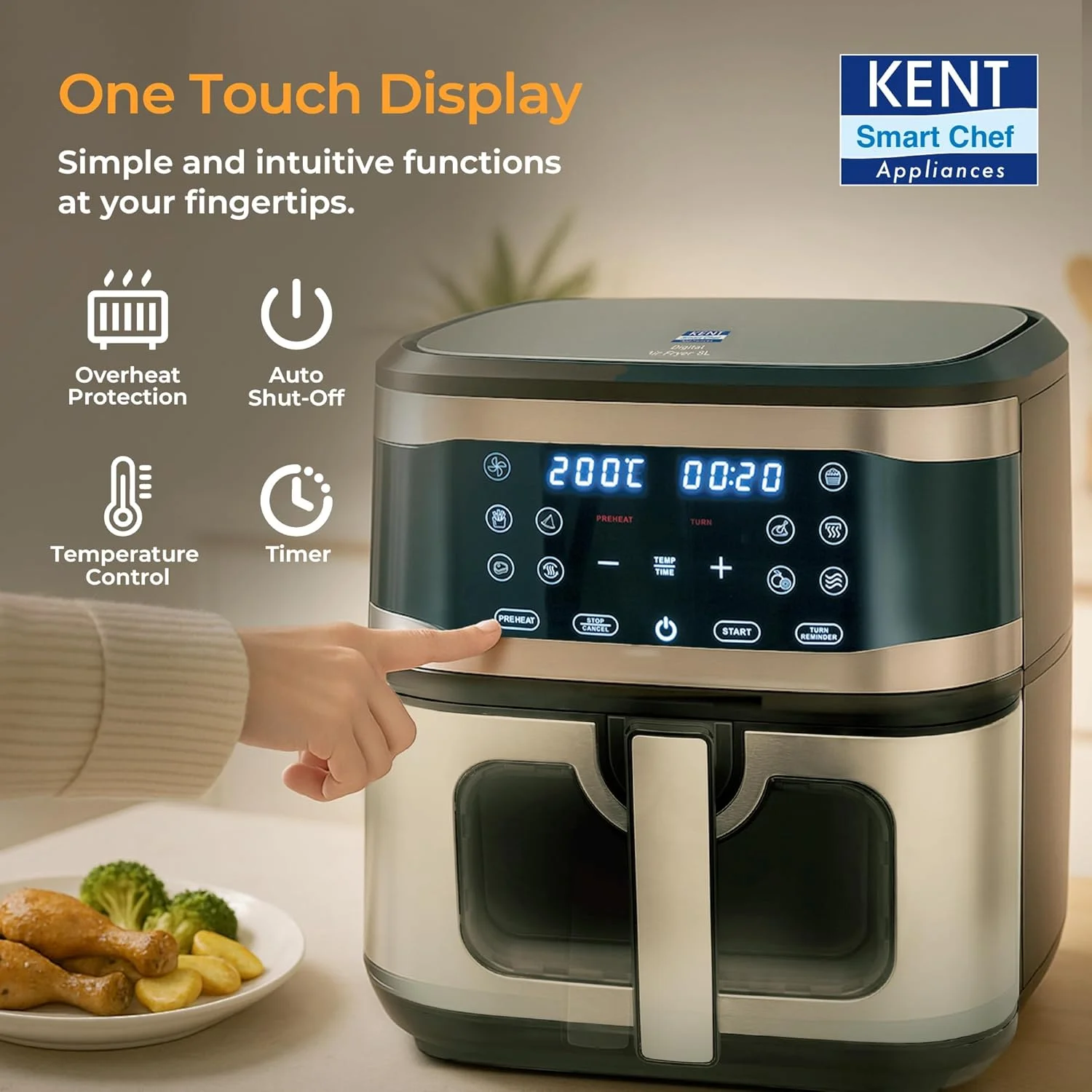 KENT Digital Air Fryer 8L Review: Large Capacity Healthy Cooking