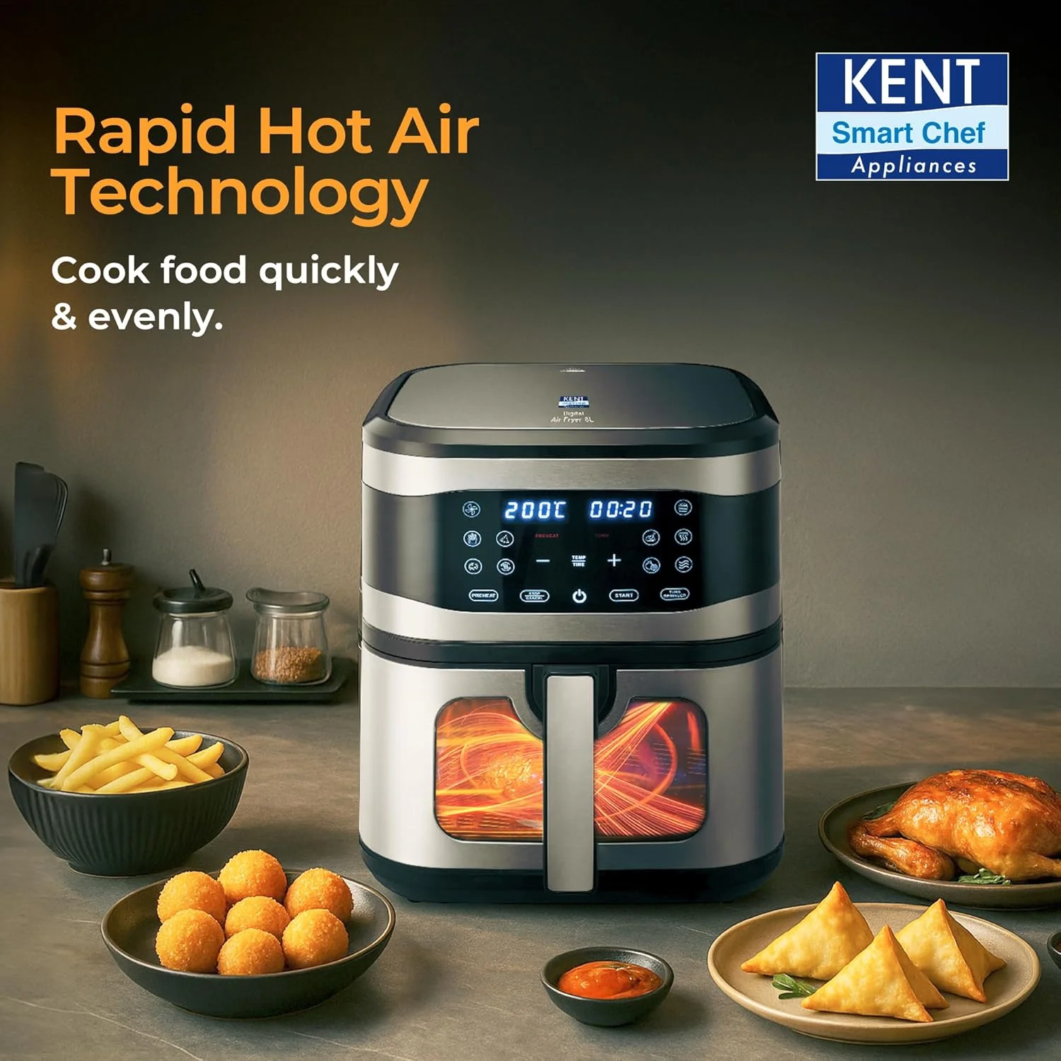 KENT Digital Air Fryer 8L Review: Large Capacity Healthy Cooking