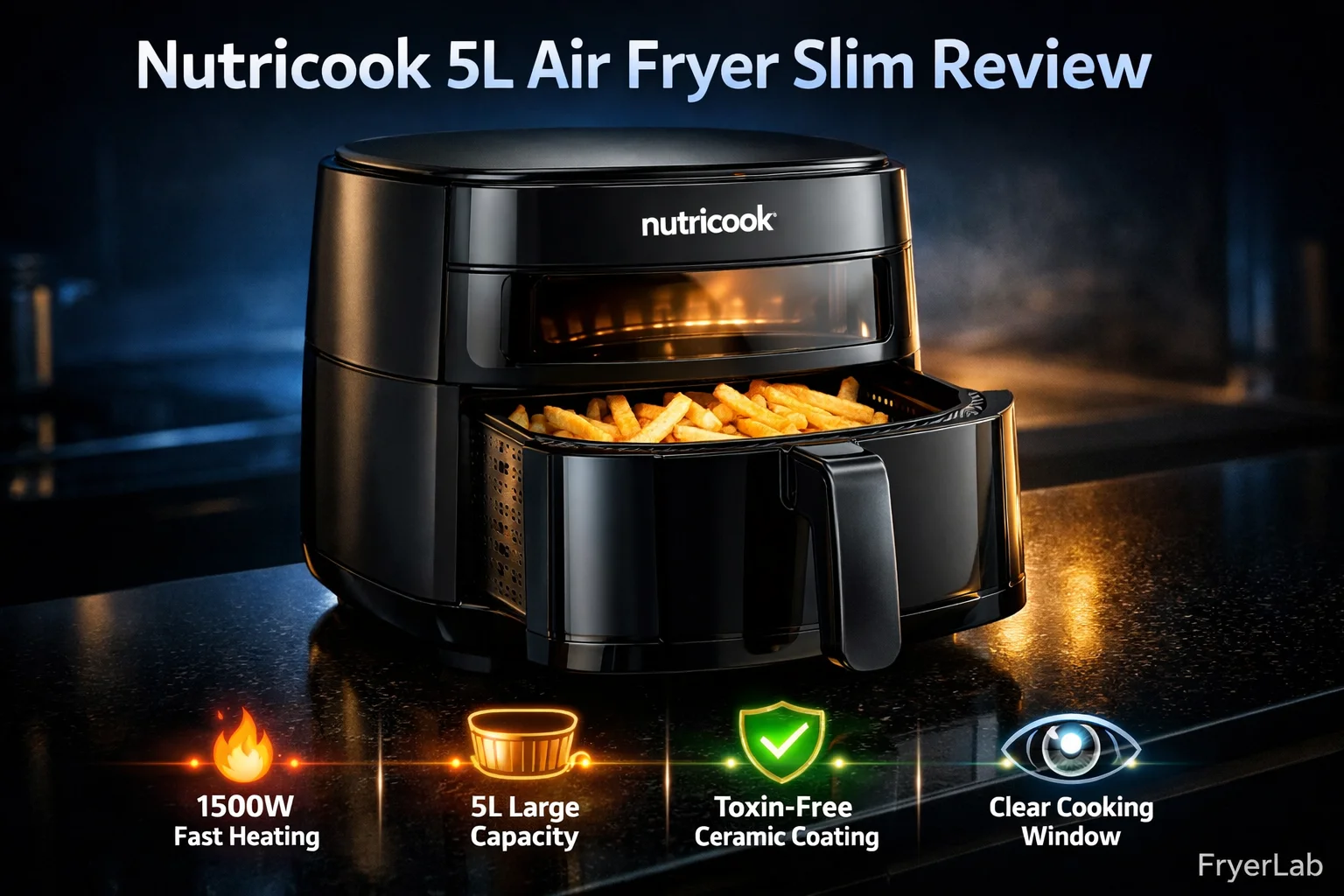 Nutricook 5L Air Fryer Slim