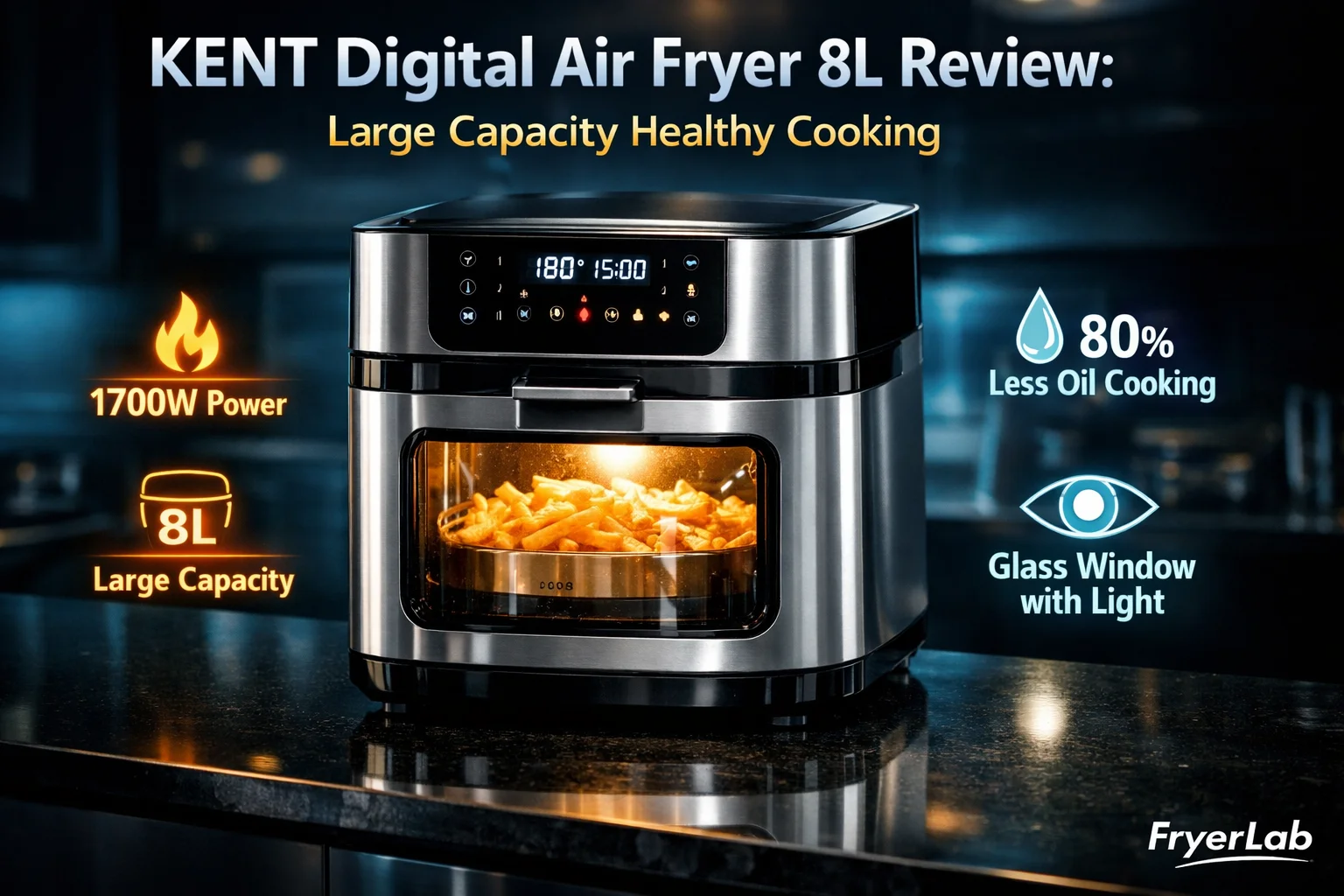 KENT Digital Air Fryer 8L